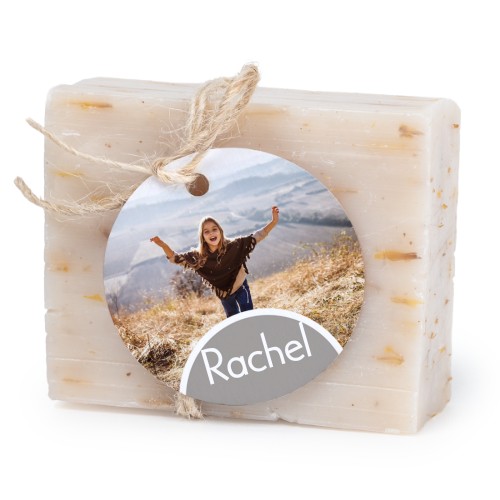 Såpestykke med rund etikett (sett à 6)