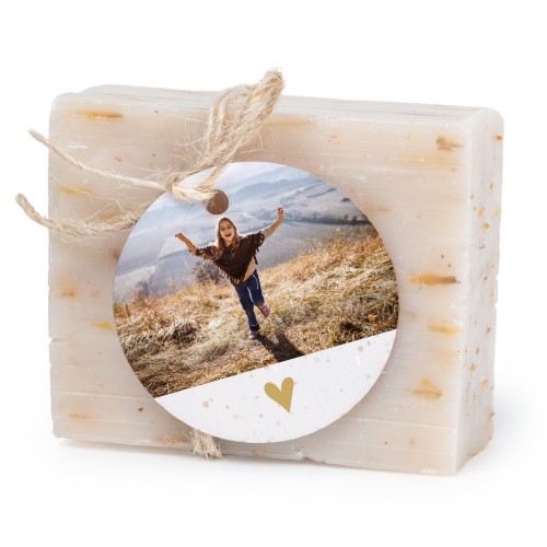 Såpestykke med rund etikett (sett à 6)