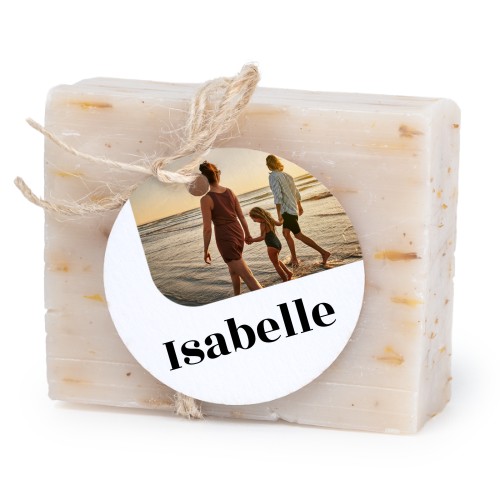 Såpestykke med rund etikett (sett à 6)