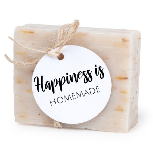 Seife mit rundem Etikett (6er-Set)