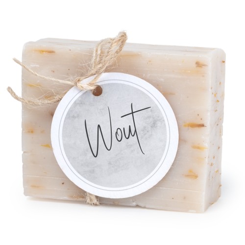 Lot de 6 savons avec étiquettes rondes