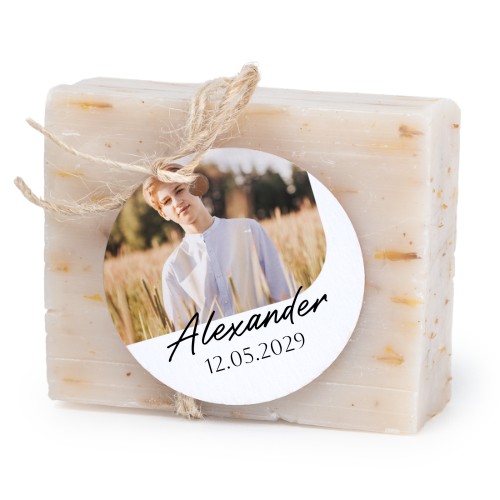 Lot de 6 savons avec étiquettes rondes