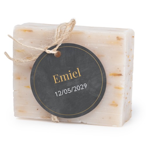 Såpestykke med rund etikett (sett à 6)