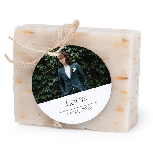 Soap bar with round label (6 pcs)