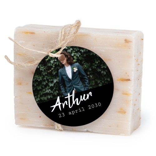 Lot de 6 savons avec étiquettes rondes