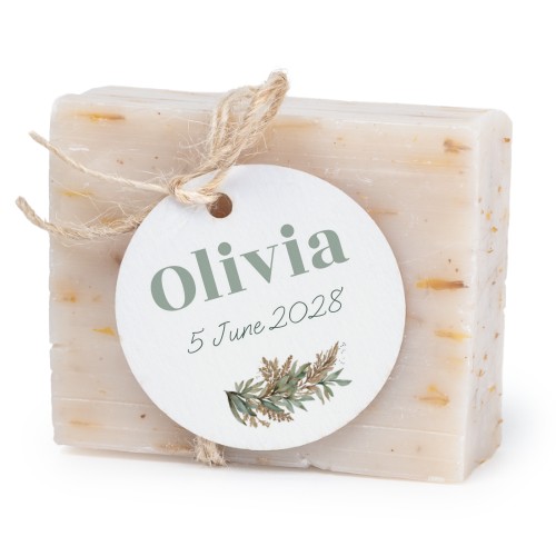 Fast tvål med rund etikett (6 st)