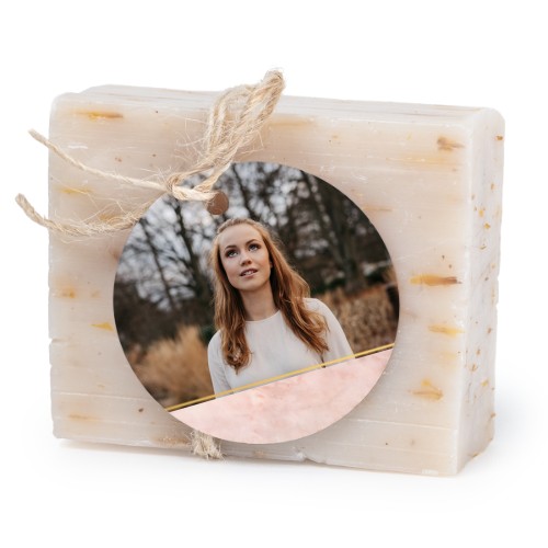 Sæbebar med rund etikette (sæt á 6)