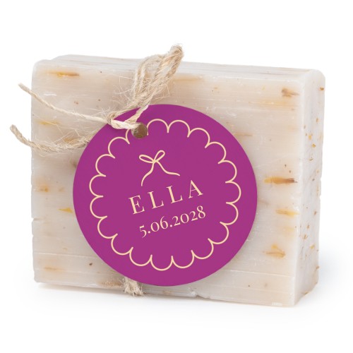 Zeepjes met rond label - set van 6