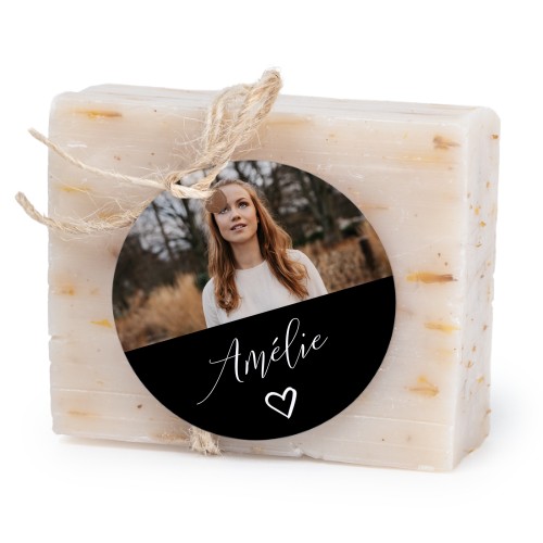 Lot de 6 savons avec étiquettes rondes Lot de 6 savons avec étiquettes rondes