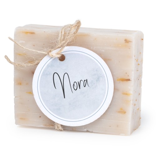 Lot de 6 savons avec étiquettes rondes Lot de 6 savons avec étiquettes rondes