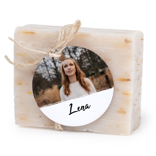 Seife mit rundem Etikett (6er-Set) Seife mit rundem Etikett (6er-Set)