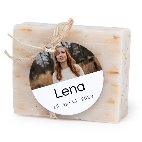 Lot de 6 savons avec étiquettes rondes