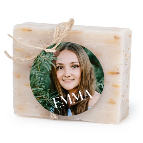 Såpestykke med rund etikett (sett à 6)