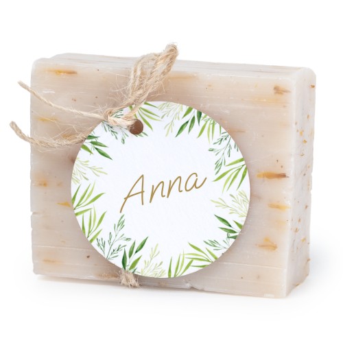 Fast tvål med rund etikett (6 st)