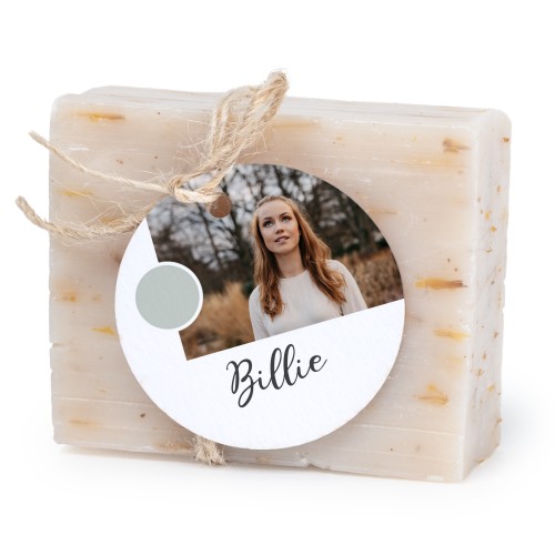 Såpestykke med rund etikett (sett à 6)