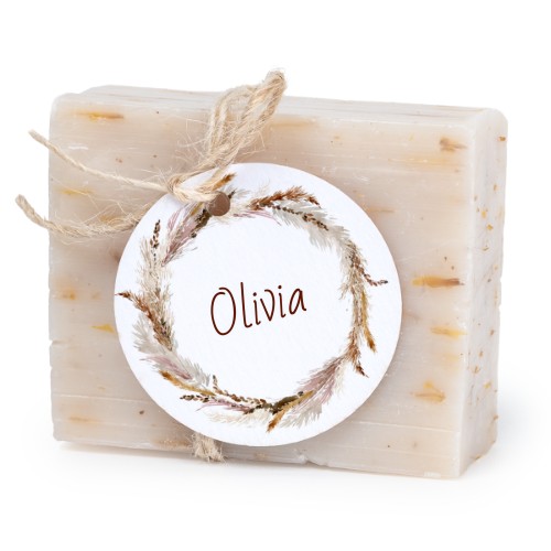 Soap bar with round label (6 pcs)