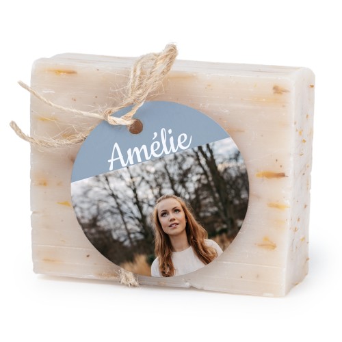 Sæbebar med rund etikette (sæt á 6)