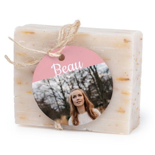 Sæbebar med rund etikette (sæt á 6)