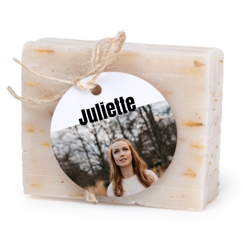 Lot de 6 savons avec étiquettes rondes