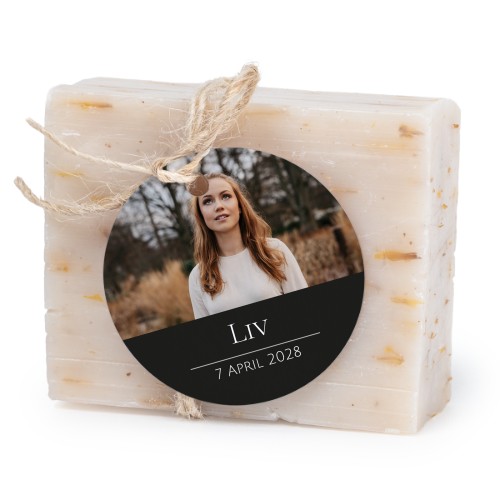 Soap bar with round label (6 pcs)