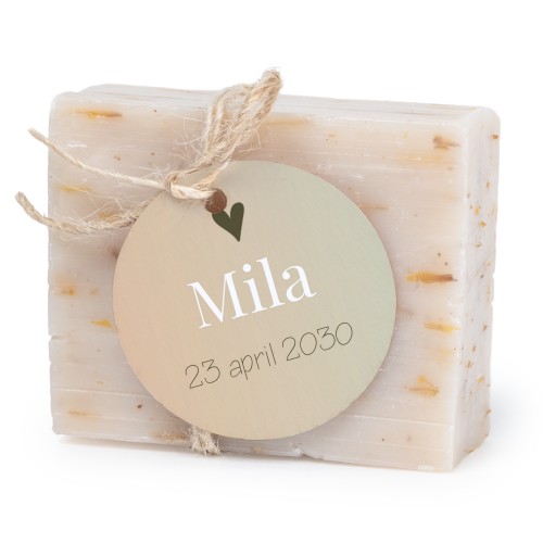 Soap bar with round label (6 pcs)