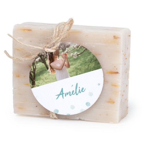 Sæbebar med rund etikette (sæt á 6)