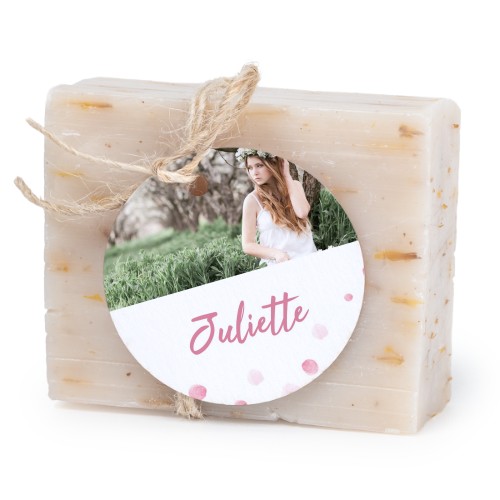 Såpestykke med rund etikett (sett à 6)