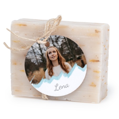 Såpestykke med rund etikett (sett à 6)