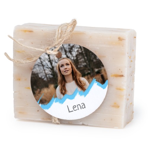 Såpestykke med rund etikett (sett à 6)