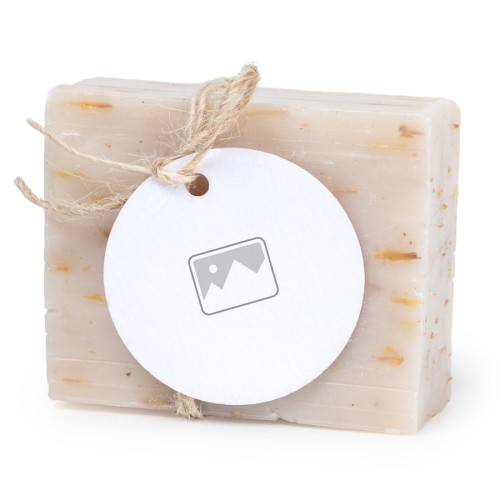 Zeepjes met rond label - set van 6