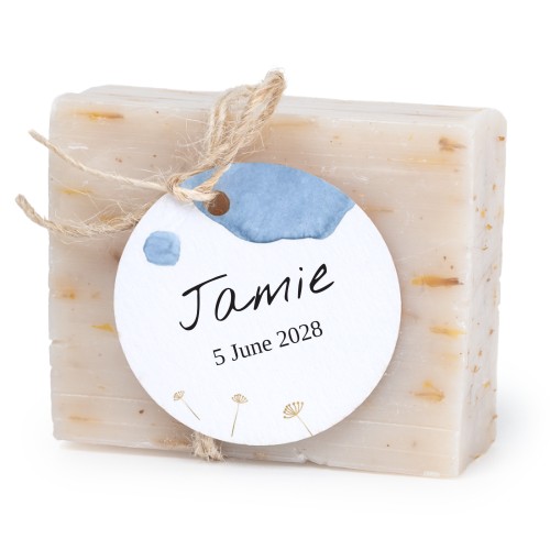 Soap bar with round label (6 pcs)