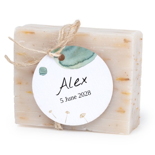 Seife mit rundem Etikett (6er-Set)