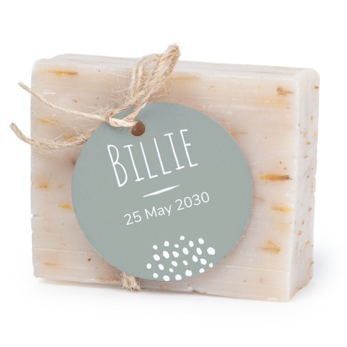 Soap bar with round label (6 pcs)