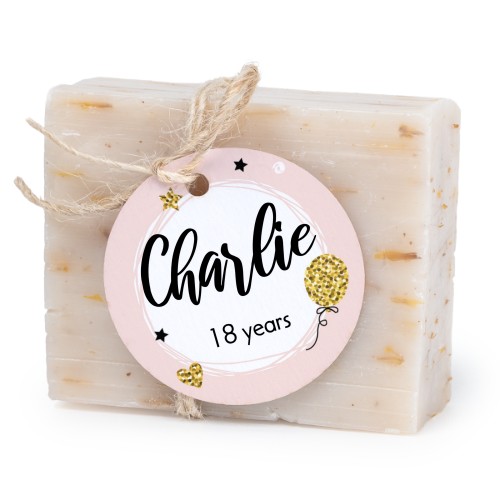 Soap bar with round label (6 pcs)