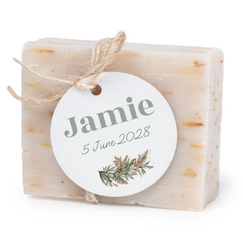 Soap bar with round label (6 pcs)