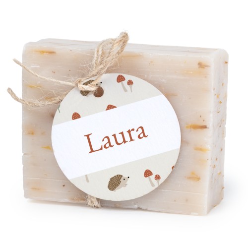 Lot de 6 savons avec étiquettes rondes Lot de 6 savons avec étiquettes rondes