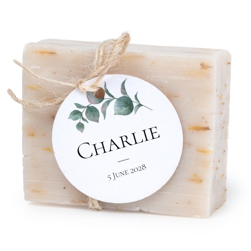 Fast tvål med rund etikett (6 st)