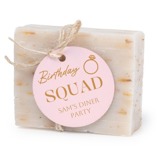 Soap bar with round label (6 pcs)