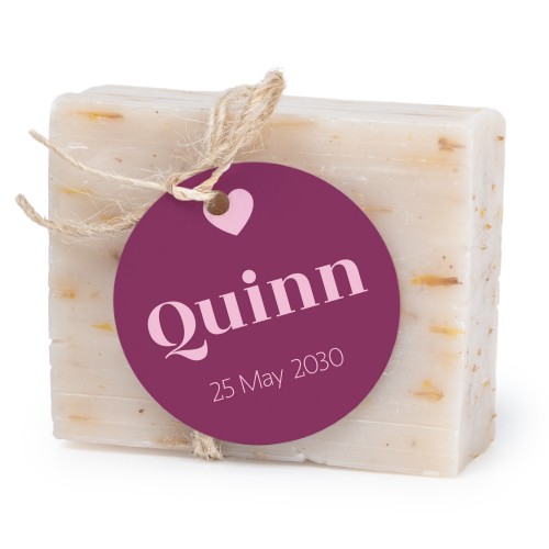 Lot de 6 savons avec étiquettes rondes