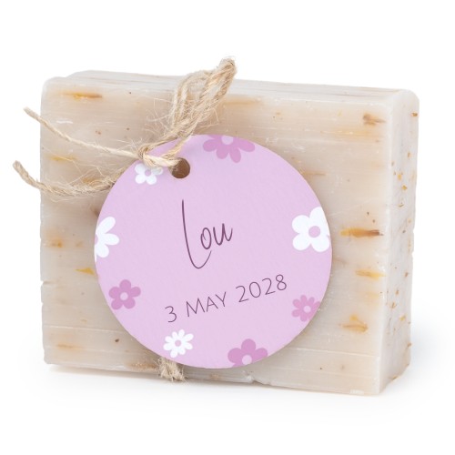 Soap bar with round label (6 pcs)