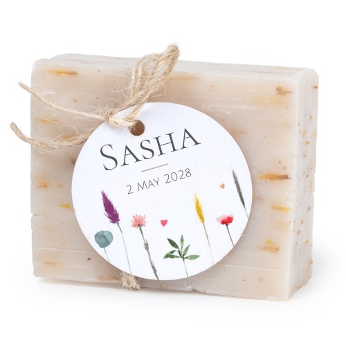 Soap bar with round label (6 pcs)