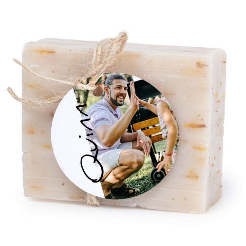 Såpestykke med rund etikett (sett à 6)