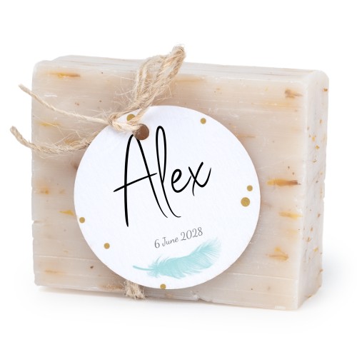 Zeepjes met rond label - set van 6 Zeepjes met rond label - set van 6