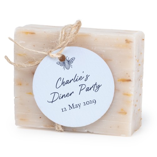 Soap bar with round label (6 pcs)