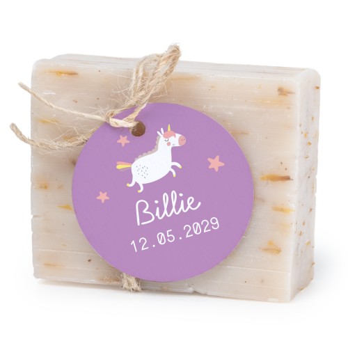 Fast tvål med rund etikett (6 st)