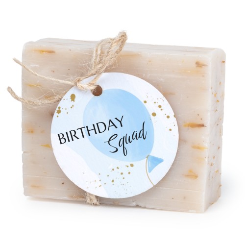 Zeepjes met rond label - set van 6