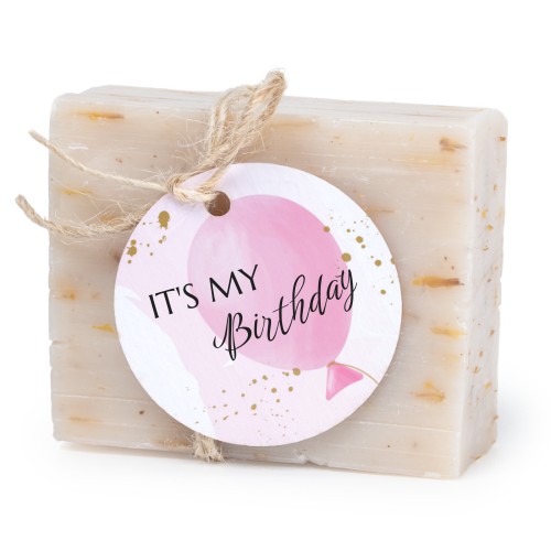 Soap bar with round label (6 pcs)