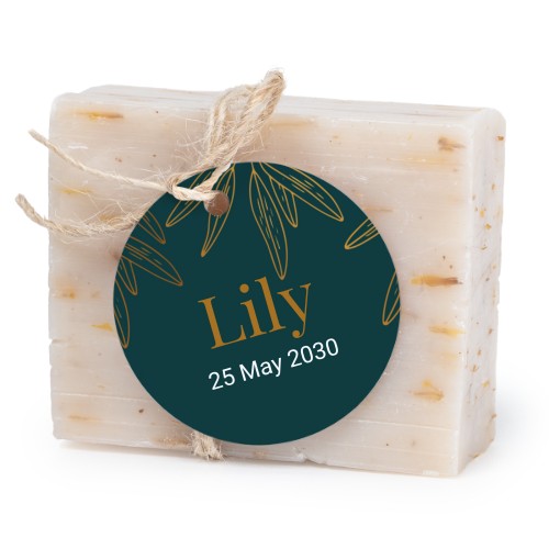 Soap bar with round label (6 pcs)