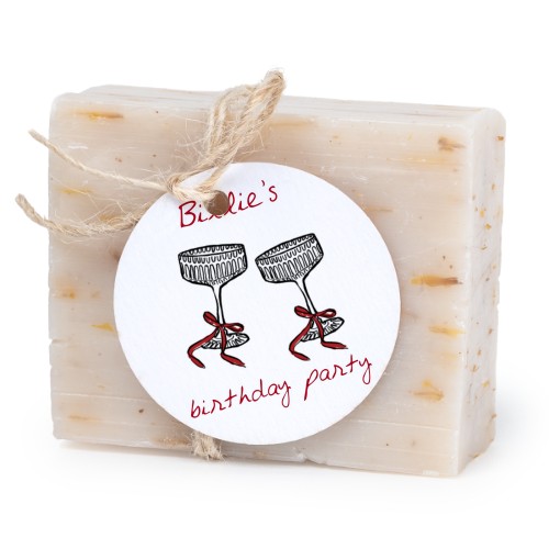 Soap bar with round label (6 pcs)