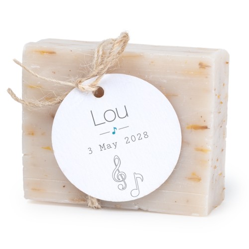 Soap bar with round label (6 pcs)